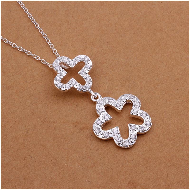 N347 Women Silver Necklace 镀925纯银女项链日韩版锁骨链潮人送女朋友七夕情人节礼物