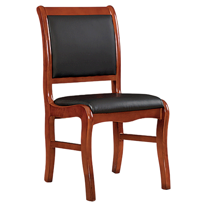 衡爵办公椅454093cm实木会议椅扶手实木脚会议室办公培训椅子