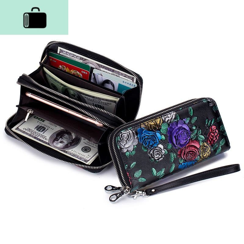 2020新款女士钱包长款双拉链钱夹皮手机包双层皮夹大容量手拿包NEW LAKE图片