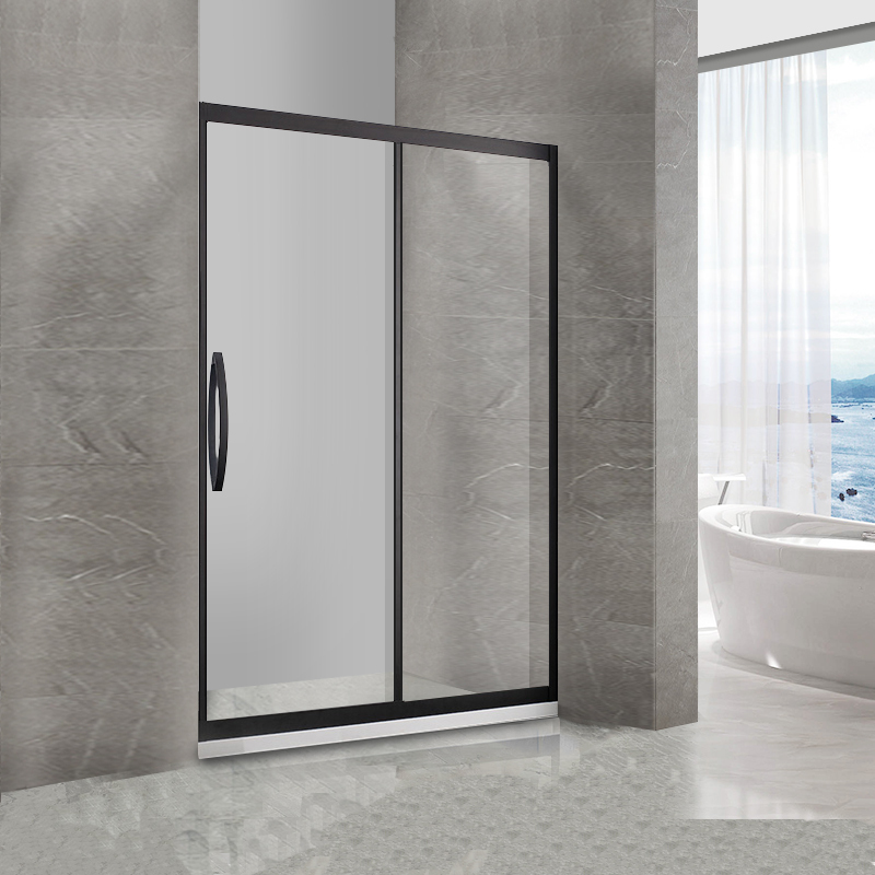 箭牌卫浴(arrow) 黑色整体淋浴房隔断淋浴房一字型304不锈钢8mm钢化