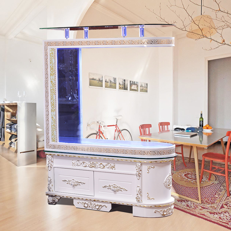 入户欧式子鱼缸水族箱客厅家用屏风超白大型中型免换水高清大图