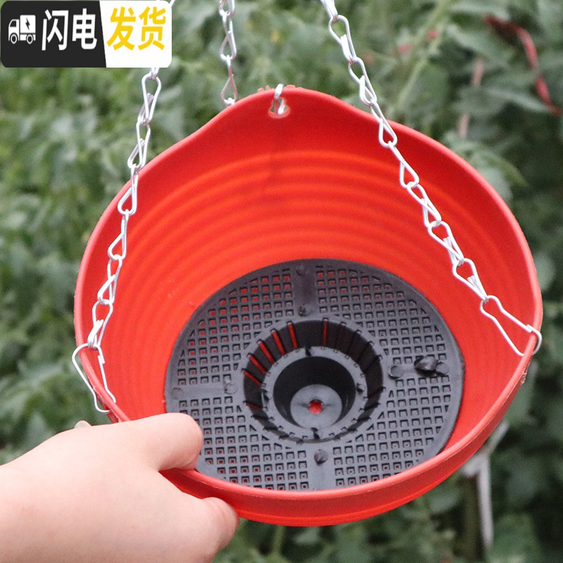 三维工匠吊兰花盆组合套餐大号绿萝挂盆送挂钩垂吊悬挂式塑料树脂吊篮花盆 绿色6个[送配件] 大号(口径24cm)花盆容器高清大图
