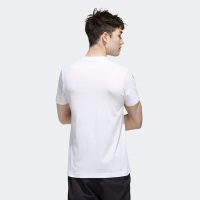 阿迪达斯短袖男装neo上衣运动服宽松圆领白T恤GP5731