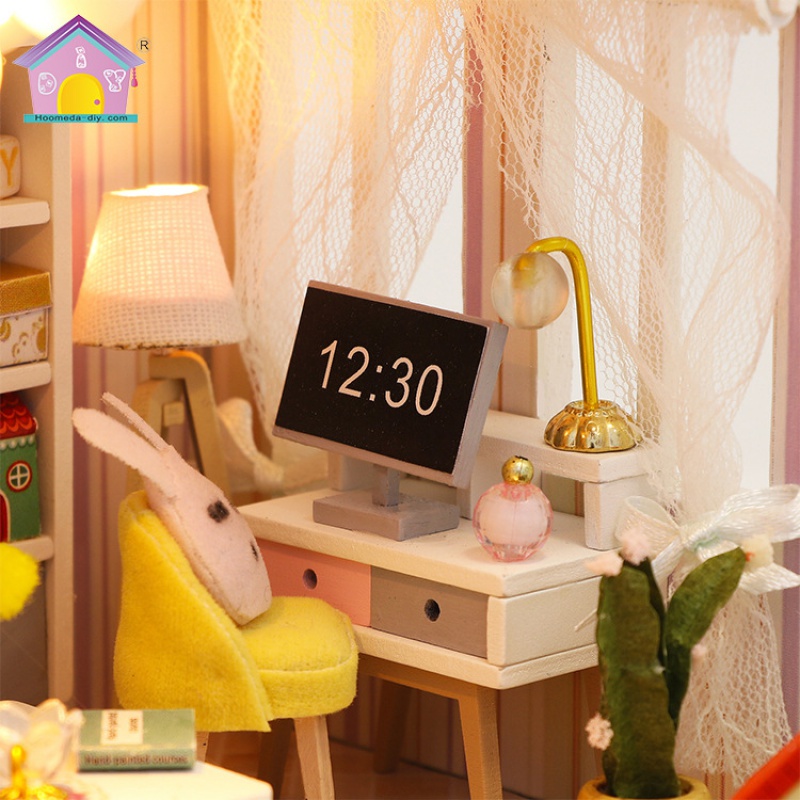 diy小屋手工模型厂家货源创意圣诞节生日木制娃娃屋高清大图