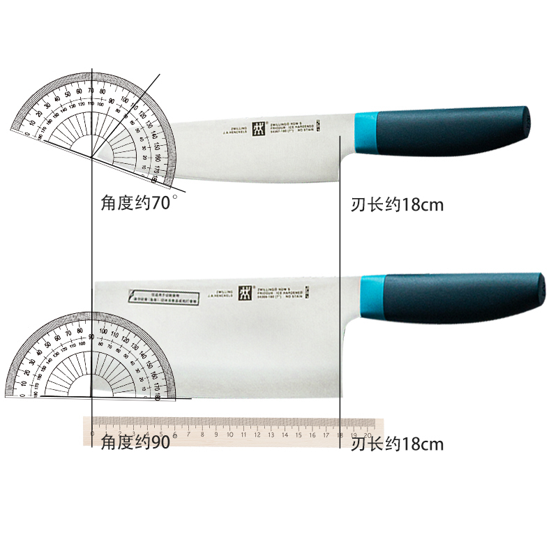 德国双立人(ZWILLING)NOW S蓝莓色中片刀多用刀2件套不锈钢家用厨房切菜刀切片刀组合高清大图