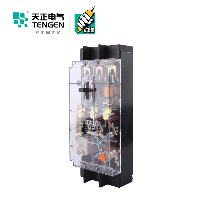 天正电气DZ15LE-100 5KA热磁式100A 3P 手动 固定式 380V 01020010273 塑壳漏电断路器