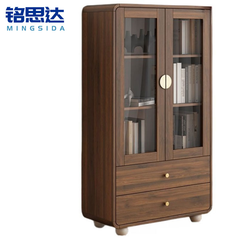 铭思达木质书柜4层60cm个高清大图