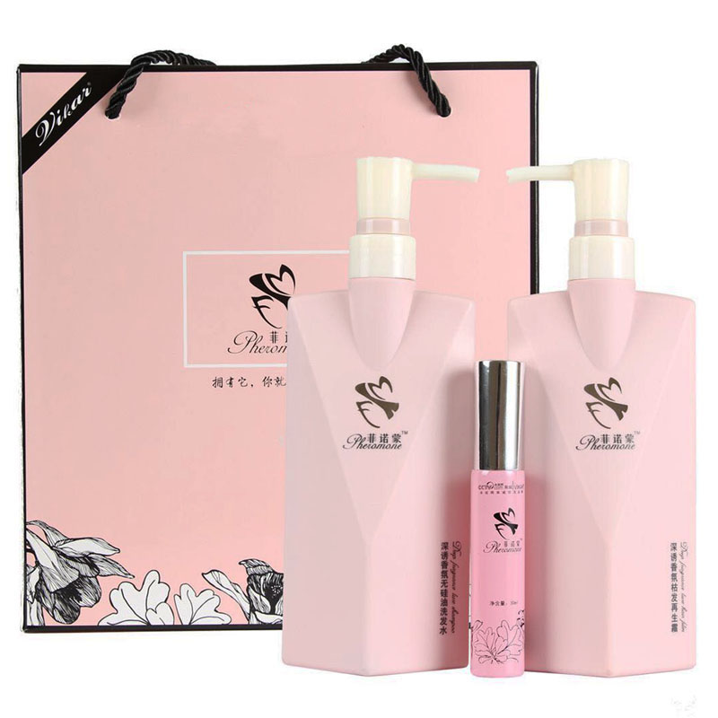 菲诺蒙feinuomeng洗发水套装深诱香氛无硅油柔顺洗护套装护发素控油