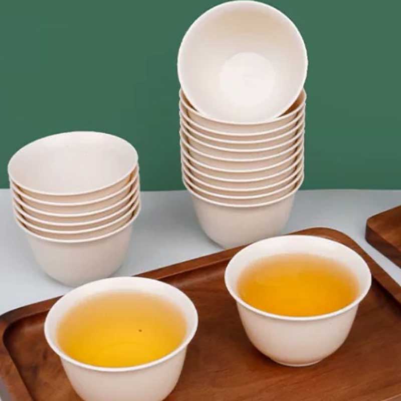 一次性功夫茶杯60ml稻壳杯1包(50个)高清大图