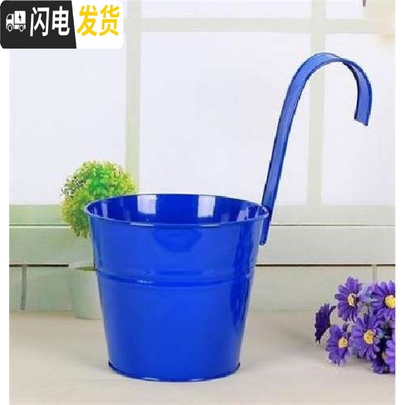 三维工匠花盆挂悬挂挂墙垂吊挂花盆圆型挂钩式简约挂篮土培壁挂壁挂 咖啡色 大花盆容器