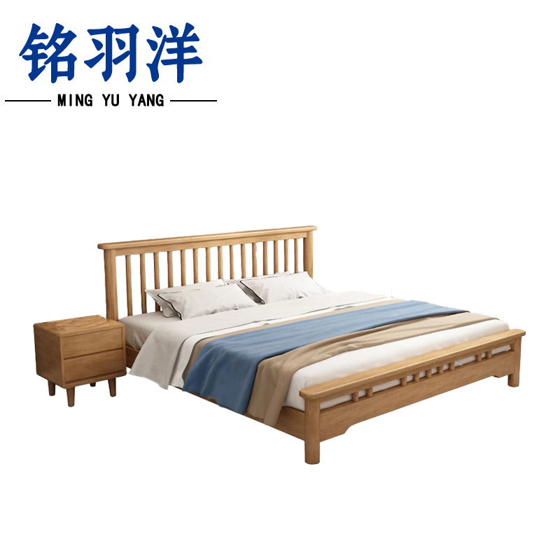 铭羽洋E2床1.5m+床头柜套高清大图