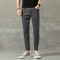 YUANSU秋季男士牛仔裤男修身小脚直筒休闲烟灰色弹力黑色九分裤潮流百搭休闲裤