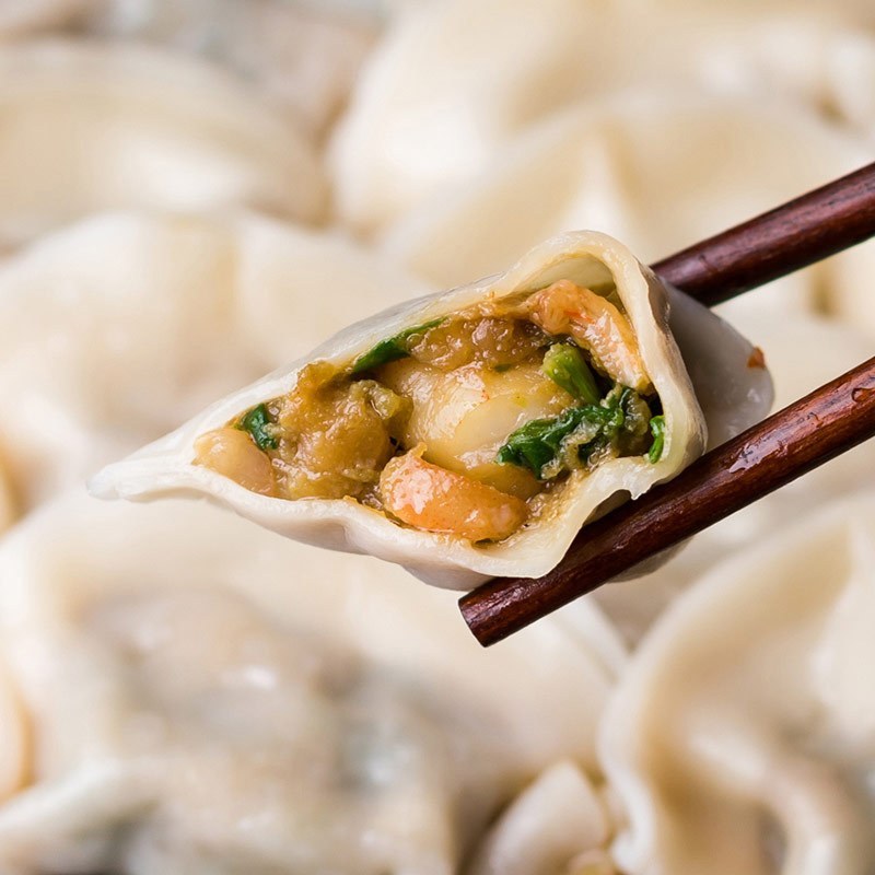 湾仔码头 虾仁韭菜水饺600g