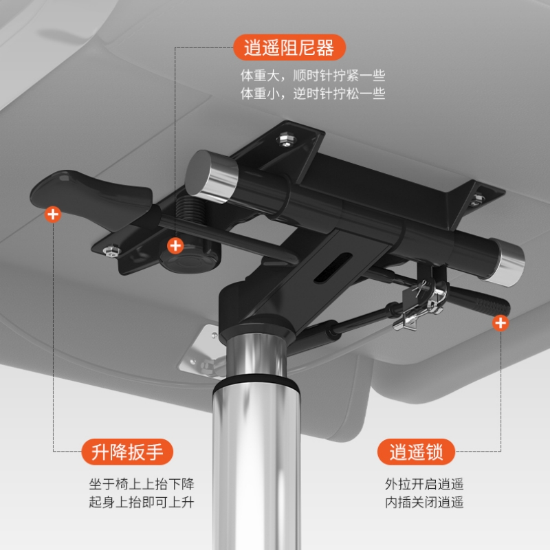 锦北 老板椅升降座椅电脑椅可躺办公椅旋转商务椅 小牛皮+搁脚高清大图