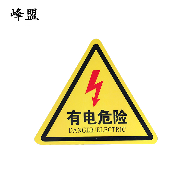 峰盟“有电危险”安全警示牌 30*30cm 张高清大图
