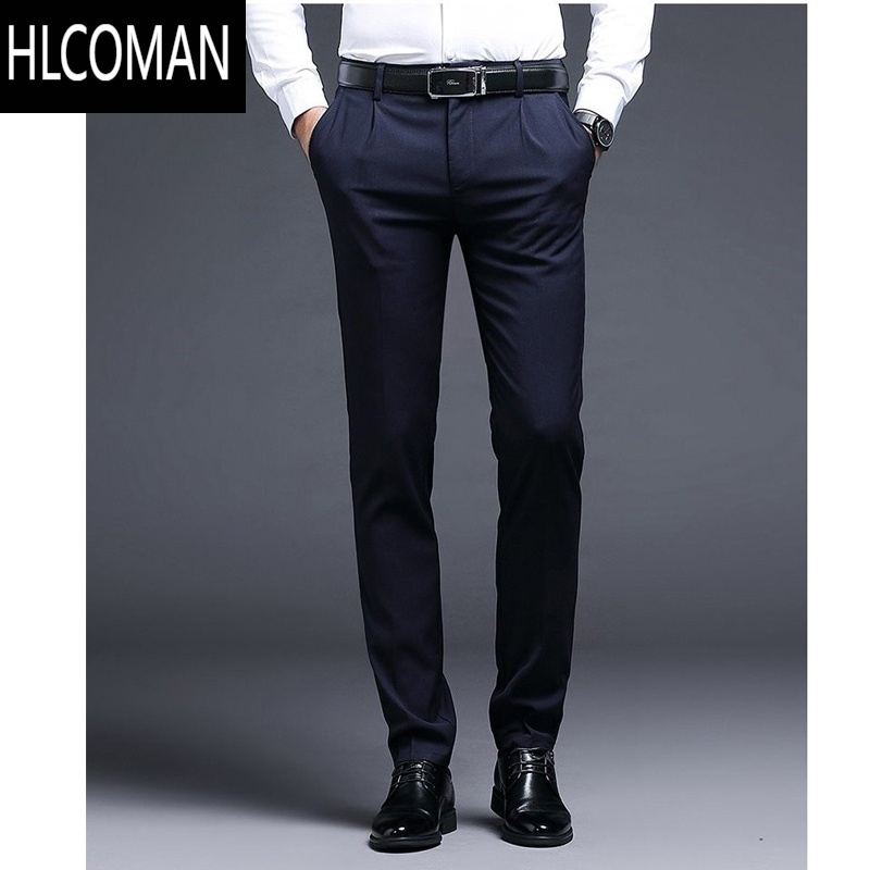 HLCOMAN新款长腿190高个子加长男裤修身小脚120cm休闲商务西服裤大码