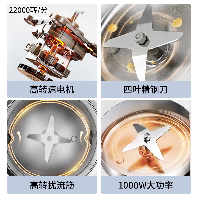 九阳(Joyoung)DJ10X-D370豆浆机破壁免滤预约时间可做奶茶辅食家用 多功能榨汁机高清大图
