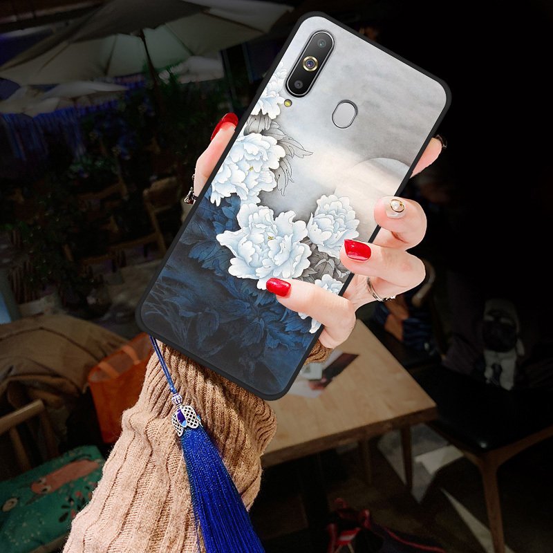 三星a9star手机壳a9starlite中国a9s风a8s古典note5牡丹花c5磨砂c5pro