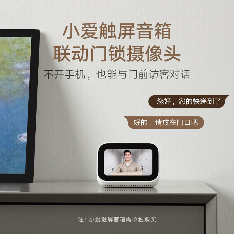 小米(MI)全自动智能门锁Pro 米家推拉式电子锁指纹锁摄像家用 猫眼摄像头防盗门锁NFC 远程实时监控