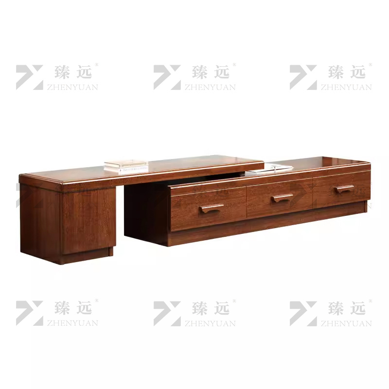 臻远 ZY-DSG-008 简约实木电视柜可伸缩电视柜高清大图