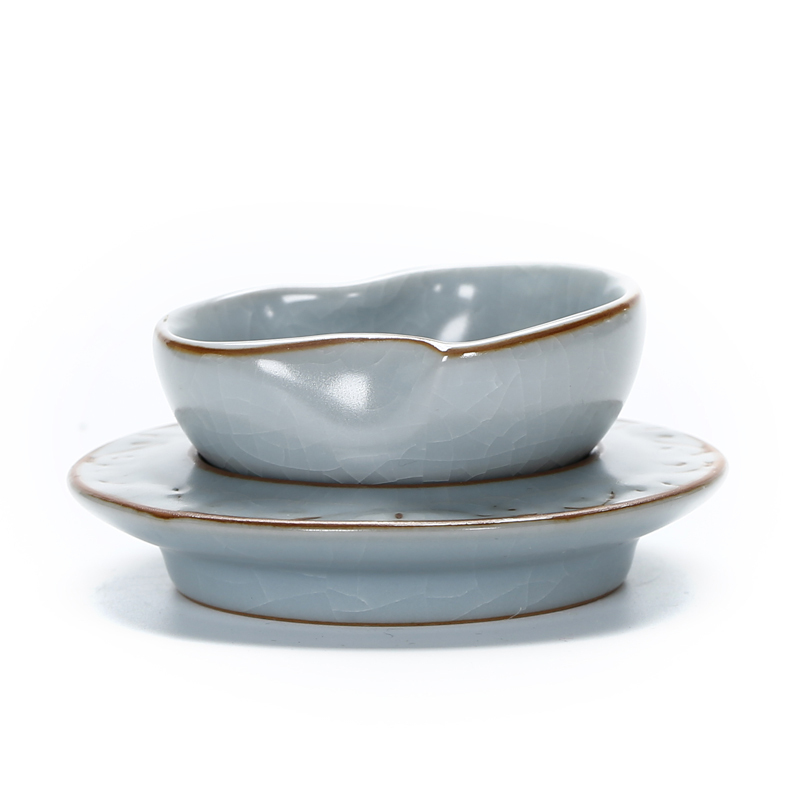 戴云品格 开片汝窑茶漏功夫茶具过滤器过滤网汝瓷茶配件茶道 原矿冬青釉莲心茶滤茶托