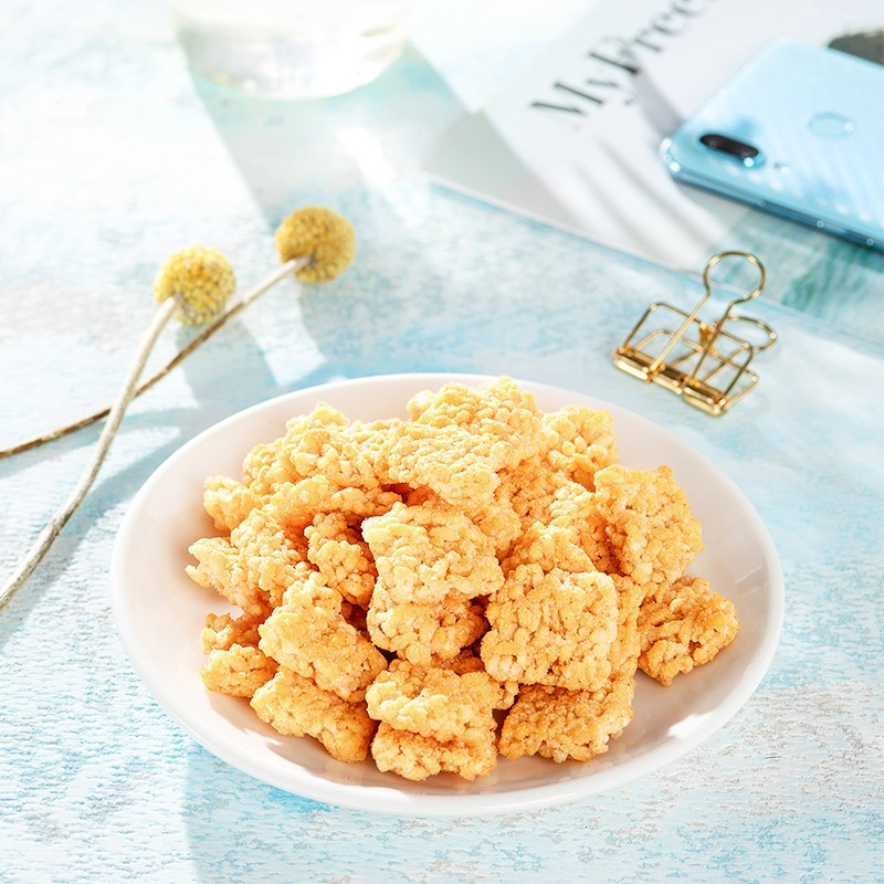 来伊份脆爷糯米锅巴(蟹黄味)98g*3袋