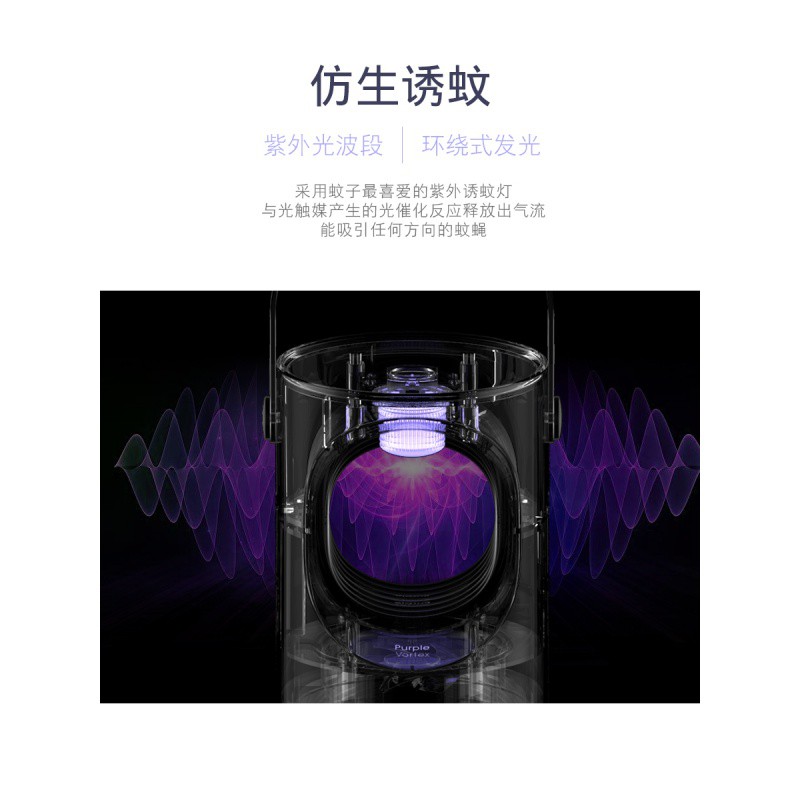 三维工匠蚊灯器家用室内婴儿孕妇吸蚊灯一扫光插电灭蚊卧室防蚊物理 [紫旋灭蚊灯+插头]安全★光控诱蚊高清大图