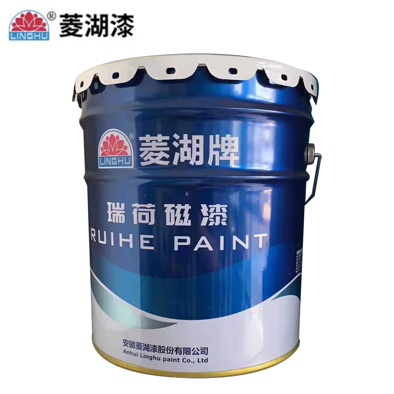 菱湖漆 14KG 瑞荷磁漆 柠黄 桶高清大图
