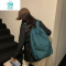 BANGDOU双肩包简约女大学生 休闲慵懒随意风纯色书包通勤旅游柔软大背包