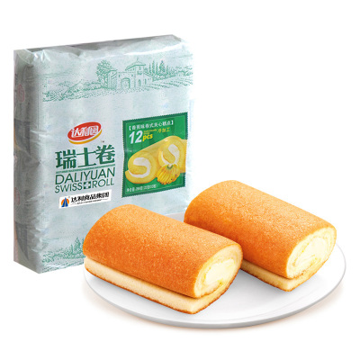 达利园瑞士卷240g(香蕉味)/袋营养早餐口袋零食蛋糕