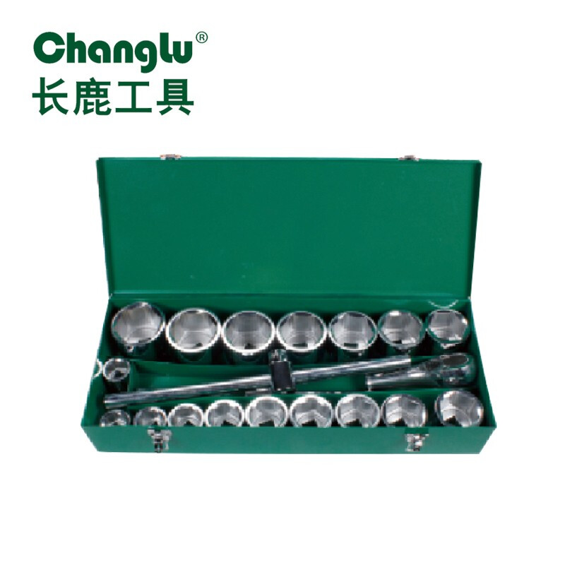 长鹿(Changlu) CL102901 22件25mm系列铁盒重型套筒组套[ 1套]高清大图
