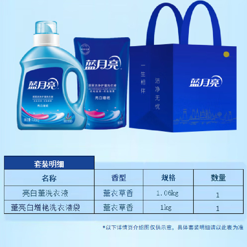 蓝月亮 LYL001 家居清洁2件套装2.06kg(洗衣液1.06kg+1kg)(单位 :套)高清大图