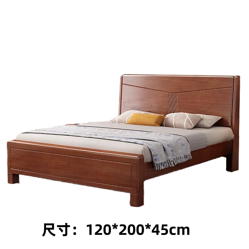 鑫木樽实木床1.2*2m张高清大图