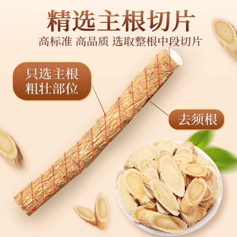 买1发3共750g北京同仁堂黄芪250g正品甘肃特产级中草药材黄芪片补官方气养旗舰店血