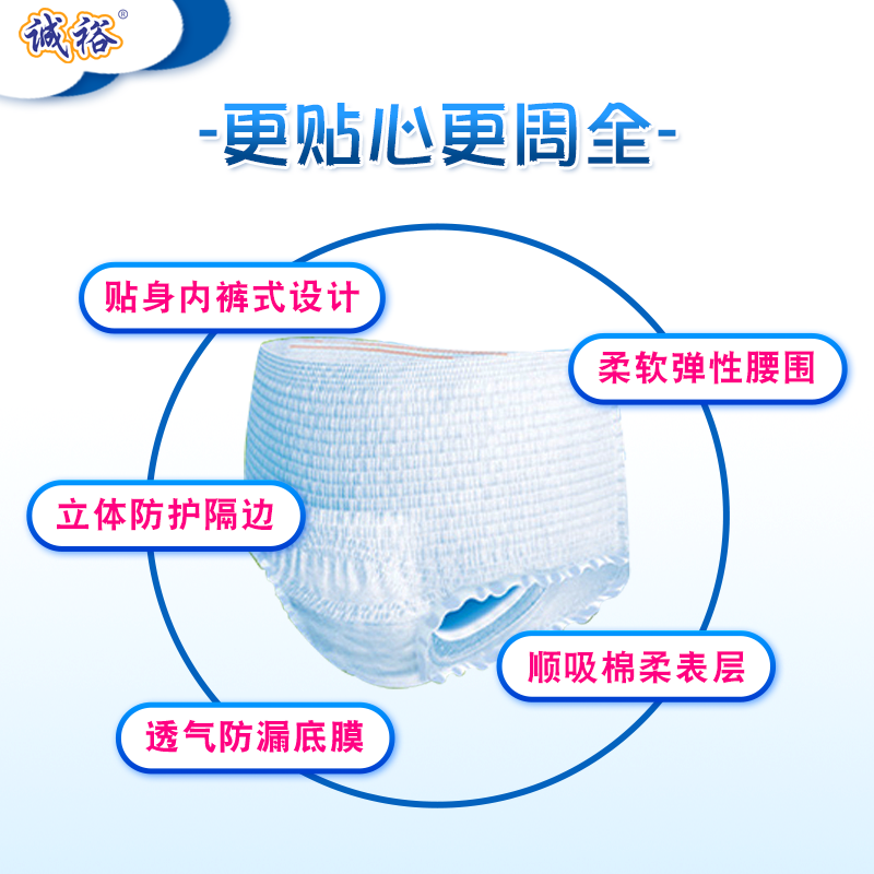 诚裕成人拉拉裤老年人尿不湿L码男女通用护理内裤式一次性经济装高清大图