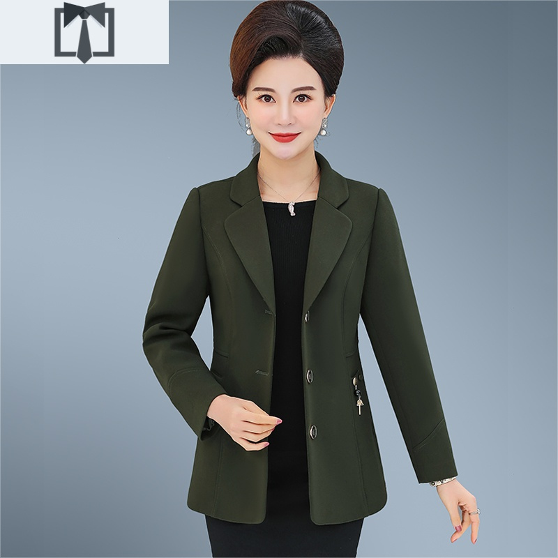 suntek中老年女装妈妈西装外套上衣秋装40岁50女士西服中年女春秋小