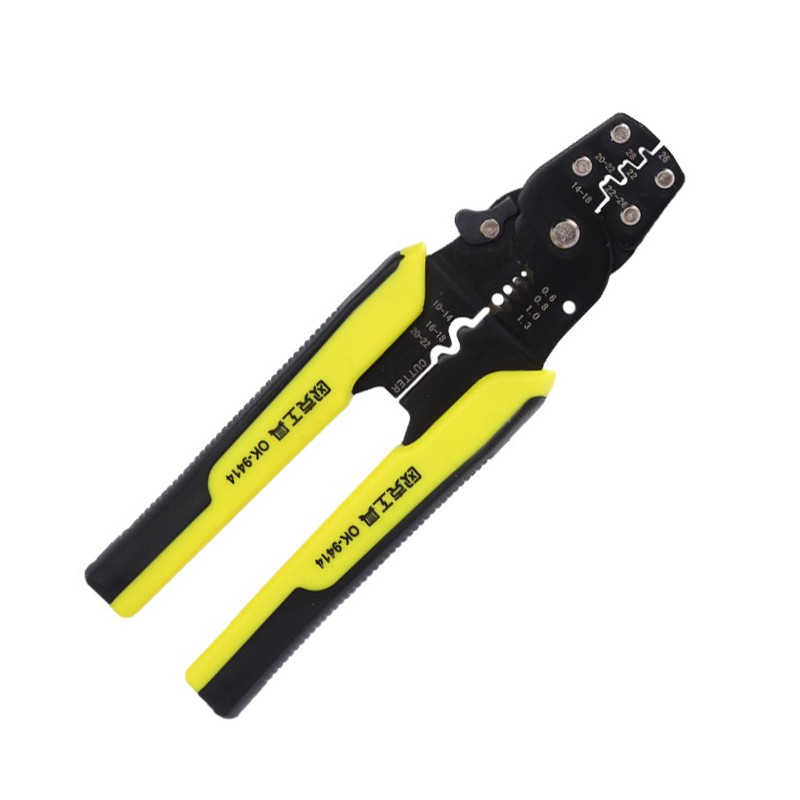 欧克 Ouke 多功能剥线钳 手动拔线钳 压线钳剥皮钳子 电缆剥线钳(8英寸200mm压/剥/切三用钳OK-9414)高清大图