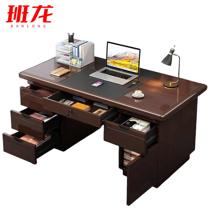 班龙老板桌椅BL160-4套高清大图