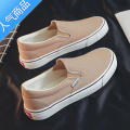 SUNTEK2023春季新款帆布鞋女套脚透气一脚蹬懒人鞋小众原创奶茶色板鞋子 奶茶色 36