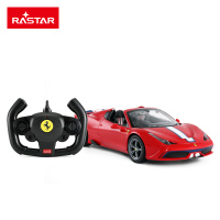 星辉(Rastar)1:14法拉利458遥控敞篷汽车 USB充电遥控车赛车74560红色