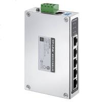 TP-LINK TL-SF1005工业级 5口百兆铝合金外壳以太网工业交换机导轨式壁挂安装