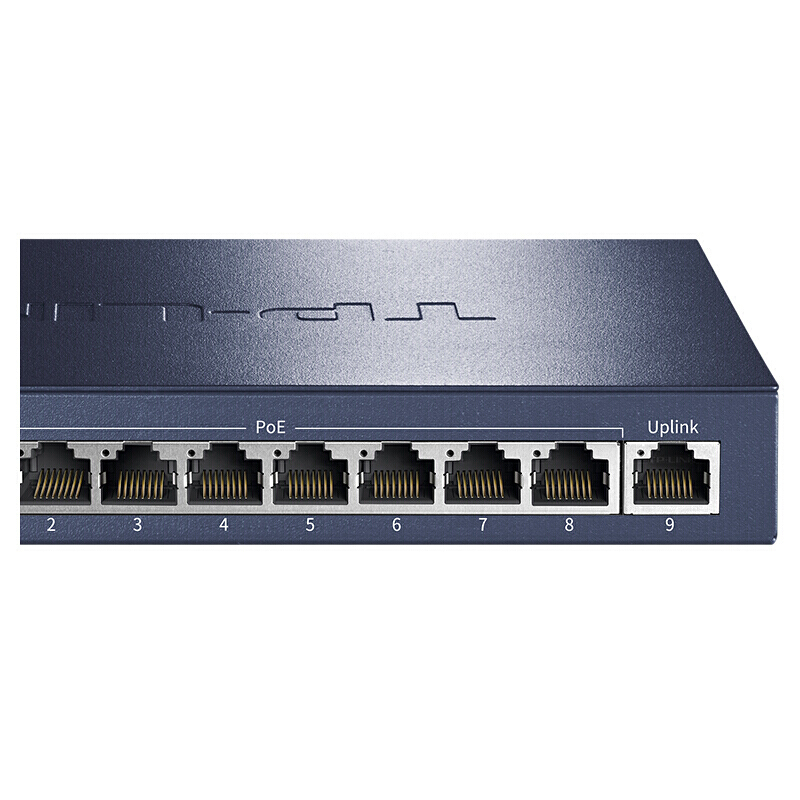 TP-LINK PoE交换机 TL-SG1009PH 9口千兆8口POE非网管 桌面式