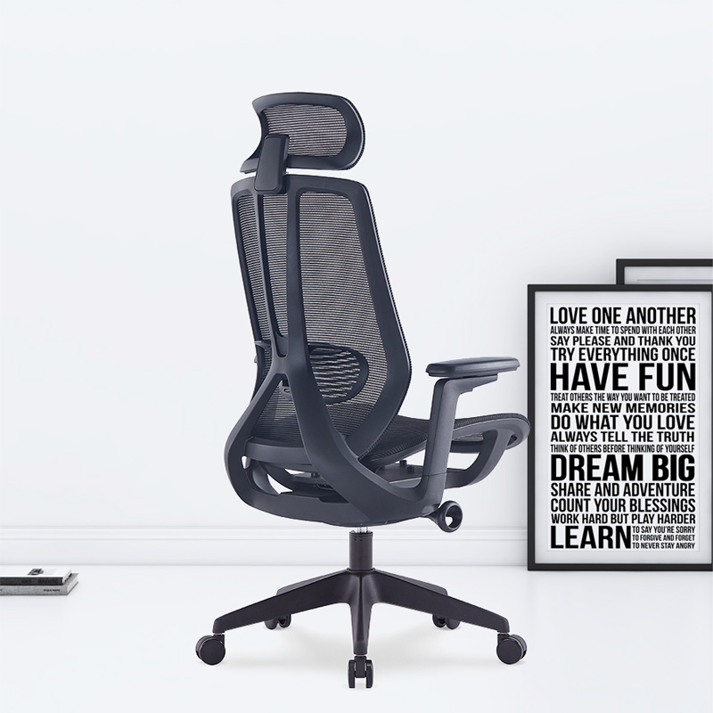 臻远ZY-7821 办公椅人体工学椅转椅电脑椅 黑色悬空网座高清大图