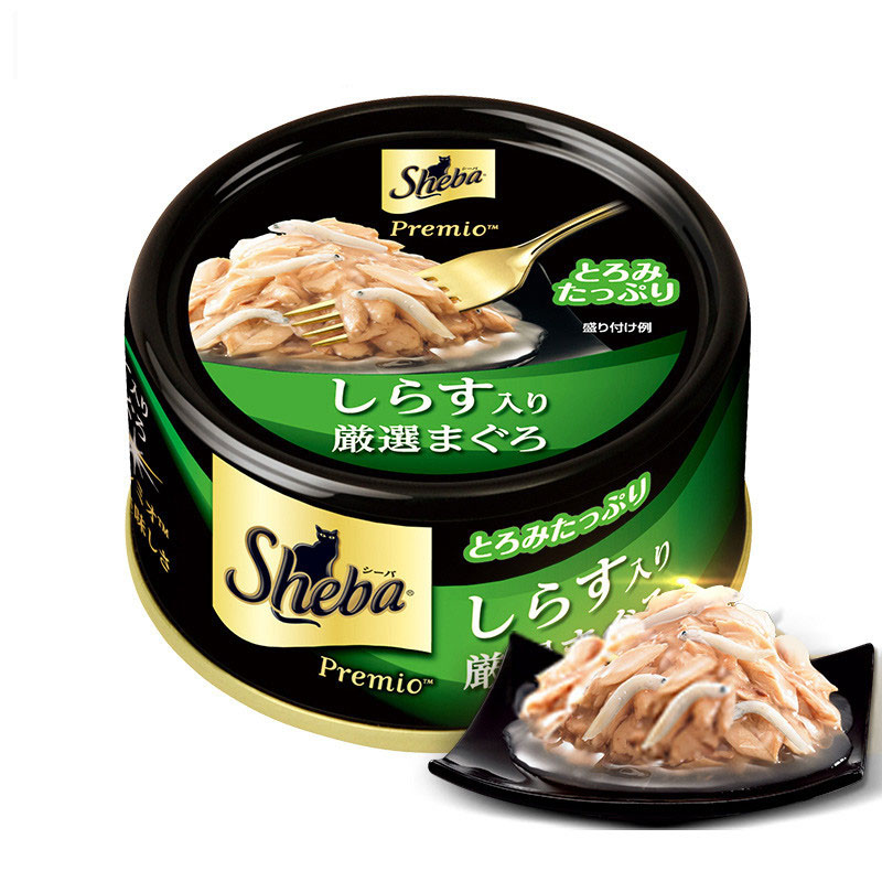 SHEBA希宝 猫粮罐头 精选青甘金枪鱼小银鱼及鲣鱼 75g 泰国进口高清大图