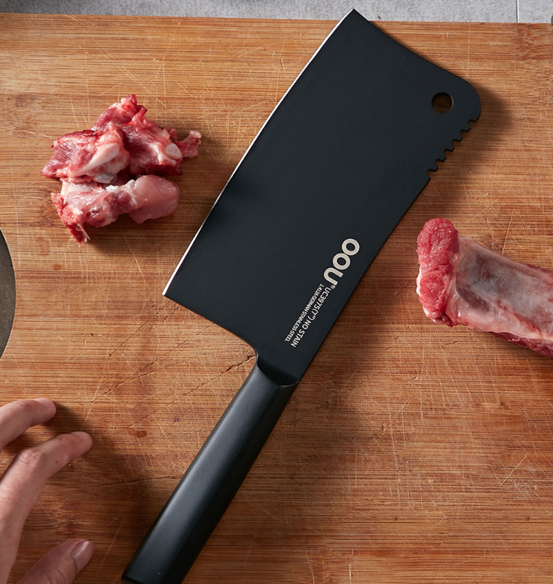 OOU! 黑刃系列 UC3932 砍骨刀 锋利耐用 人体工学握把 舒适防滑 优质钢材 持久如新
