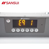 山水(SANSUI)MC-610 迷你组合音响 厨房音响插卡 无线蓝牙播放器 白色