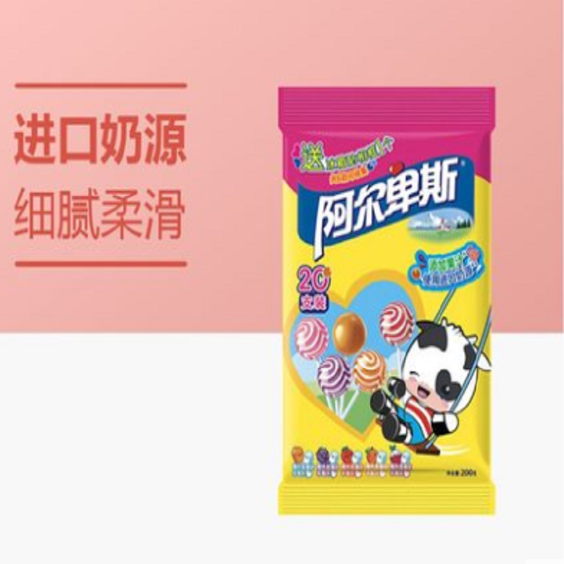 阿尔卑斯混合口味硬糖棒棒糖20支袋装 200g 糖果