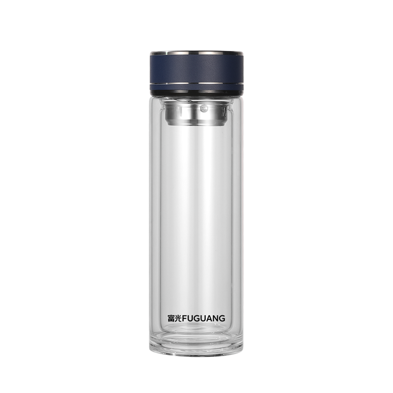 富光(FUGUANG) 双层玻璃杯便携家用办公车载玻璃杯330ml X2621-SH-330高清大图