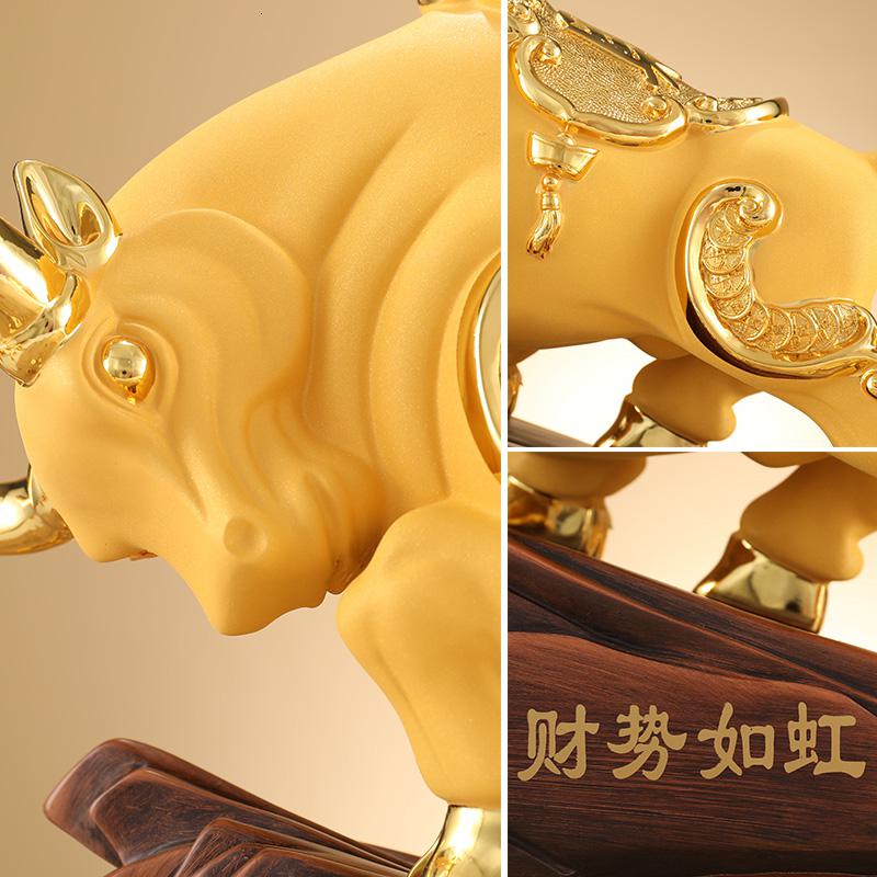 美帮汇大号牛摆件金牛办公室桌面装饰工艺品公司新店铺开业商务礼品高清大图