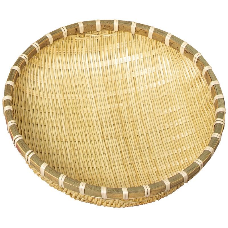 农家竹编簸箕馒头收纳筐竹制品篮子洗菜装水果 小号